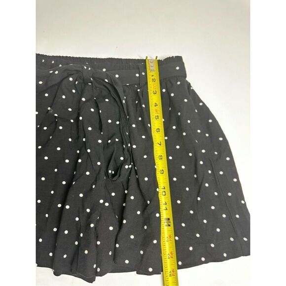 Suzy Shien Women’s Elastic Waist Polka Dot Belted Shorts Size XS Black White - Picture 5 of 10